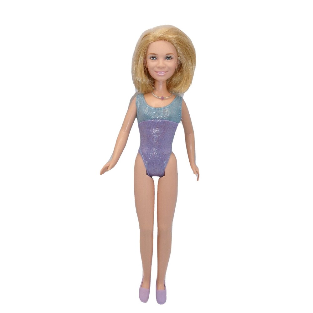 Mary Kate Ashley Mary Kate Doll in Gym Leotard Suit Purple Shoes & Necklace 1999